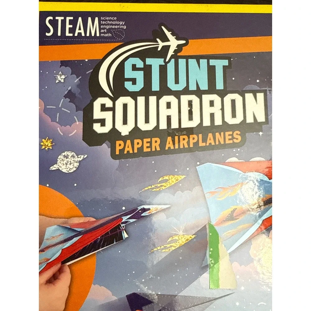 Creativity for Kids Stunt Squadron Paper Airplanes Kit 80 Planes 2 Launchers‎